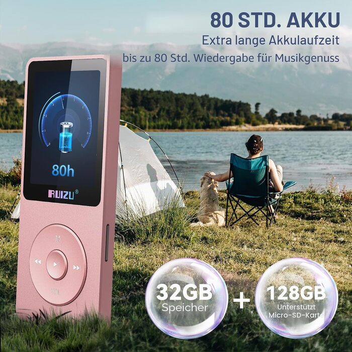 MP3 плеєр RUIZU 32GB з Bluetooth 5.3, екраном 1.8