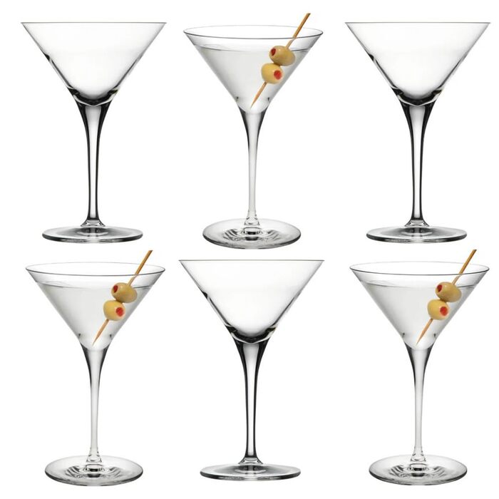 Набір келихів для Мартіні, 6 шт, 175 мл, без свинцю, придатні для миття в посудомийній машині. Келихи для Cosmopolitan, келихи для коктейлів, келихи для вечірок (люкс набір 6 шт)