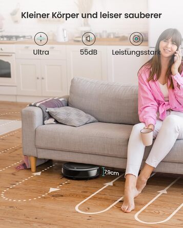 Робот-пилосос LEFANT M310: потужний, з Wi-Fi, для тварин та твердих поверхонь