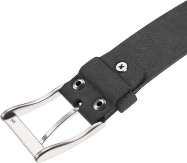 Чоловічий шкіряний ремінь H&H чорного кольору, ширина 38 мм, регульований, для штанів, джинсів, костюма