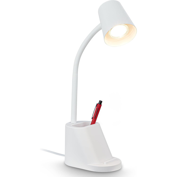 LED настільна лампа BRILONER з торшетом, чорна, 38,5 см, сенсорне керування, поворотна, з можливістю заміни лампочки