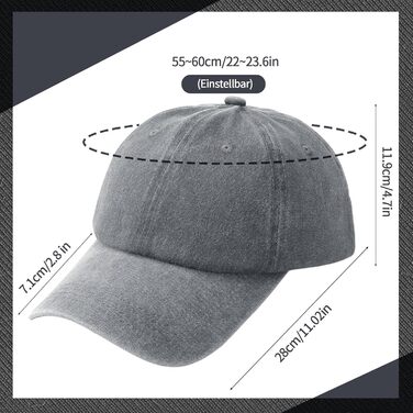 Кепка бейсболка для чоловіків та жінок, 3 шт. Регульована бавовняна кепка, унісекс, вінтажний стиль, для спорту та відпочинку