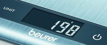 Цифрові кухонні ваги Beurer KS 51 з нержавіючої сталі, до 5 кг, сенсорне керування, ультратонкий дизайн