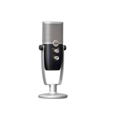 AKG Ara USB-C конденсаторний мікрофон для подкастів, відео, геймінгу та стрімінгу, синьо-сріблястий