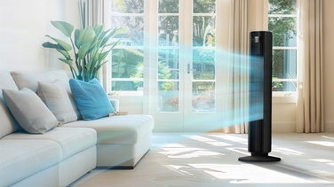 Колонний вентилятор Levoit TempSense 36 DC, чорний