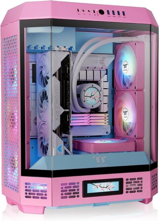 Корпус ПК Thermaltake The Tower 600 ATX Mid-Tower з вертикальним дизайном, USB-C, білий (Bubble Pink)