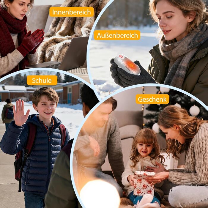 Електричний гріє для рук OUTJUT 2 шт., 12000mAh з магнітом, USB, для спорту на відкритому повітрі, бічне нагрівання, білий