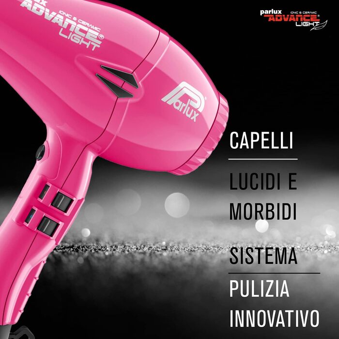 Фен Parlux Profi-Ionen Advance Light Ionic & Ceramic білий (рожевий) без Softstyler