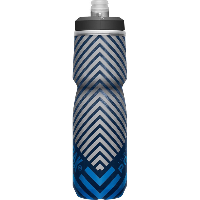 Пляшка для води CAMELBAK Podium Chill 710 мл для спорту, велосипеду, бігу, походів, ізоляційна, синя смуга