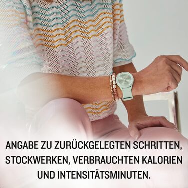 Garmin vívomove Sport - смарт-годинник з аналоговими стрілками та сенсорним дисплеєм. Функції спорту та здоров'я, сповіщення зі смартфона та до 5 днів роботи від акумулятора. Колір: м'ятний