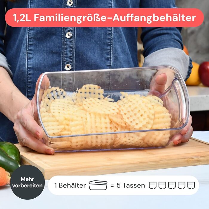 Многофункціональний овочевий слайсер-терка Mandoline 8-в-1 PRO чорного кольору: для овочів, фруктів, сиру, цибулі, огірків, картоплі