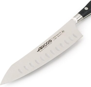 Ніж Arcos Riviera Santoku 180 мм з нержавіючої сталі з ручкою з POM - чорний