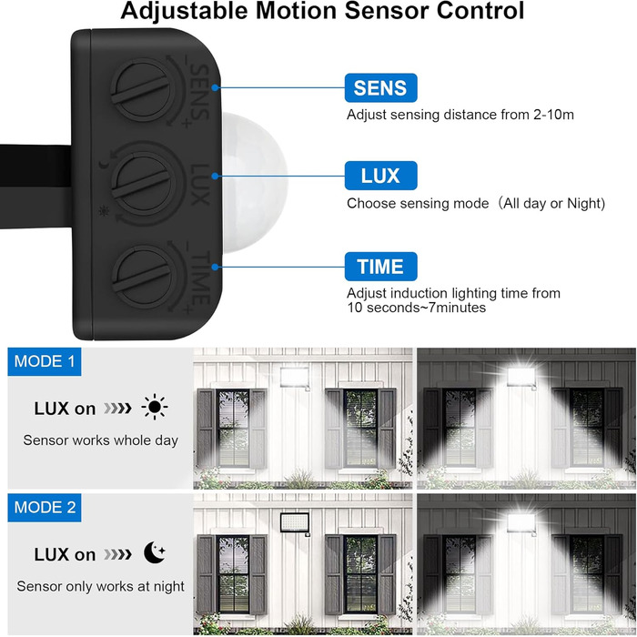NATPOW LED Flood Light with Motion Sensor, Outdoor, 100W LED Floodlight with IP66 Waterproof, 6000K Super Bright Spotlight for Garden, Garage, Sports Field, Backyard (2 Pack) (100w-1p)