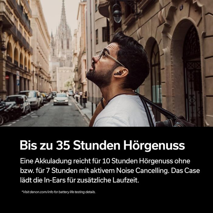 Бездротові навушники Denon AH-C500W True Wireless - білі (з мікрофоном, без активного шумозаглушення)