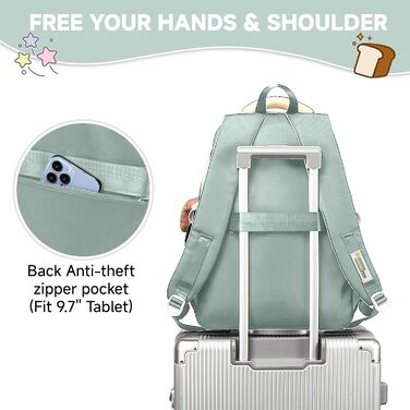 Шкільний рюкзак IvyH для дівчаток, водонепроникний, для 5-9 класів, з великою місткістю, зелений