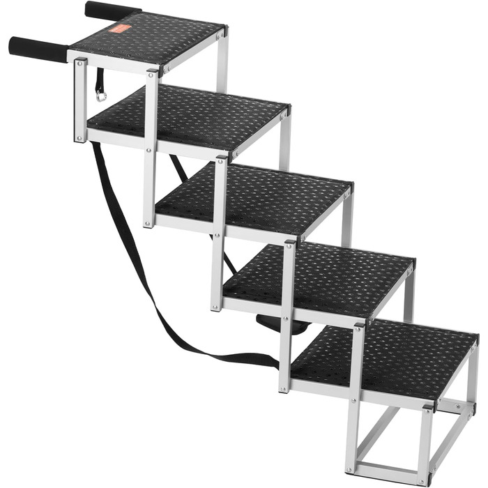 Сходинка для собак VEVOR: 5-ступенева автотреп'я для собак, легка алюмінієва конструкція, протиковзна поверхня, для авто, SUV та LKW
