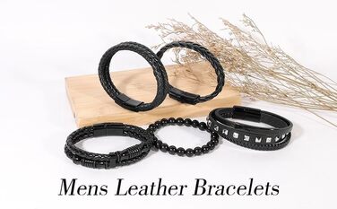 Чоловічий/жіночий браслет з дерева Manfn, 6 шт. у наборі, регульований, виготовлений з дерева, плетіння Gflochtns, стильний браслет на руку