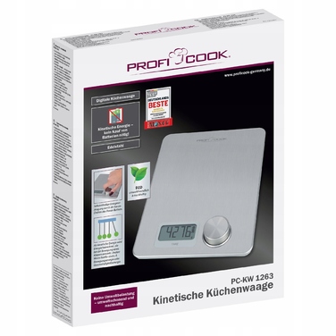 Кухонний ваги ProfiCook PC-KW 1263, сріблястий/сірий, до 5 кг