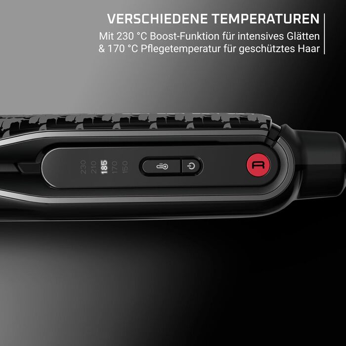 Випрямляч для волосся Rowenta Thermoglide SF5120E0 Titanium, 5 режимів (170-230°C), чорний/сріблястий