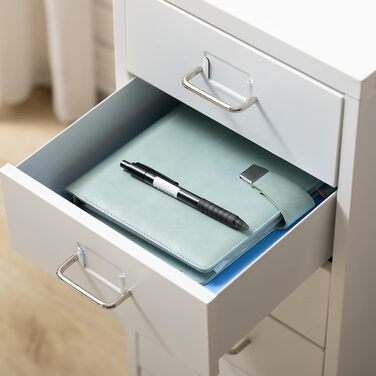 HollyHOME Mobile File Cabinet with 6 Drawers, Rolling File Organizer, Office File Cabinet, Metal Storage Cabinet with Wheels for Home, Office, and School, White White 6-Drawers