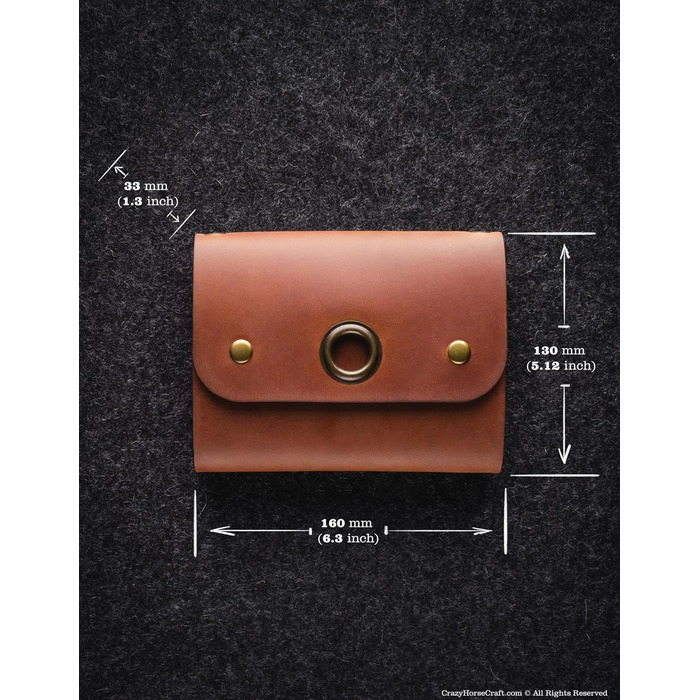 Crazy Horse Craft Leather Travel Bag, Cable Organizer, Wood Brown, Small Bag for Laptop Mouse, Cell Phone Charger, Electronics Accessories, Travel Essentials, Cord Case, Cosmetics, Makeup Holder