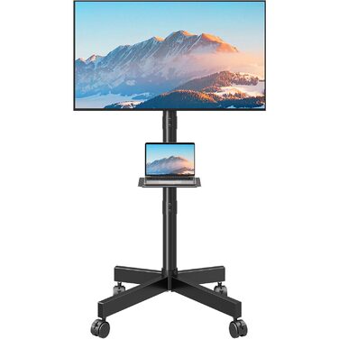 Телевізійна тумба MOUNTUP на колесах для LED/LCD/Plasma телевізорів 23-60 дюймів, до 35 кг, VESA 400x400 мм, з регулюванням висоти та нахилу