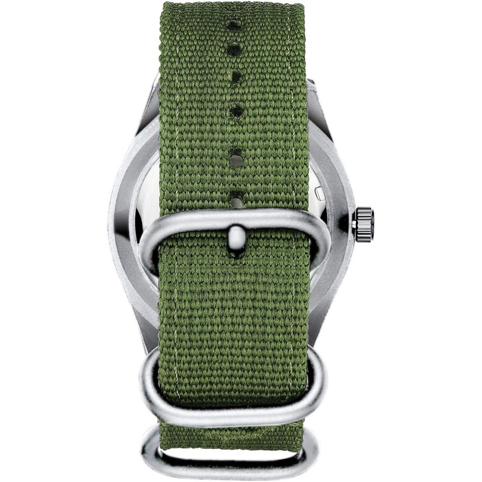 HANPOSH Годинник чоловічий військовий тактичний з датою, водостійкий 3ATM, кварцовий (зелений, срібний, жовтий)