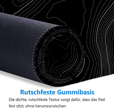 Килимок для миші ігровий XXL 900x400 мм з художнім контуром, водонепроникний, антиковзкий для ПК, MacBook, ноутбука. Підвищує точність та швидкість