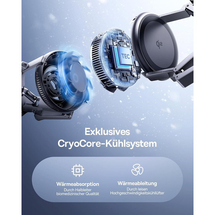 Baseus EnerFill 3-в-1 Бездротова Зарядка з Охолодженням TEC, 22.5W, для Apple Watch, iPhone 16/15/14/13/12 Pro Max, AirPods, з 45W Швидкою Зарядкою