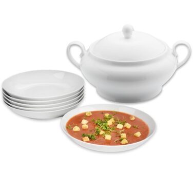 Набір посуду SÄNGER Kombiservice New Port 36 предметів на 6 осіб | PREMIUM COLLECTION (супорієра та супові тарілки 7 предметів)