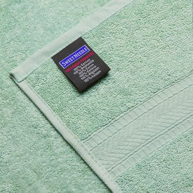 Набір рушників Sweet Needle 6 предметів (2 банні, 2 для рук, 2 для обличчя), бавовняні, гігроскопічні та швидкосохнучі, готельна якість, колір шалфейний
