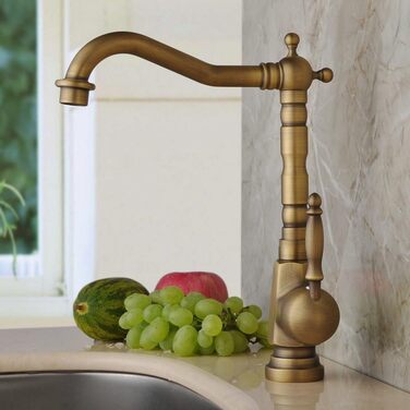 Кухонний змішувач з одним важелем Einlochmontage з нержавіючої сталі з поворотним виливом, керамічний картридж