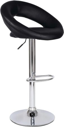 Dibea 2-Piece Swivel Bar Stools - Adjustable Height, 130kg Capacity, Black - Model 1