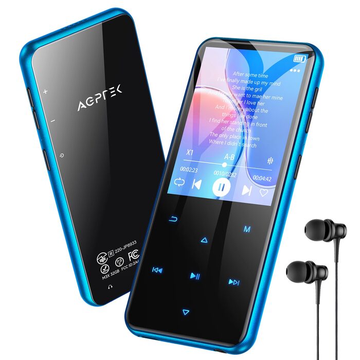 MP3 плеєр AGPTEK з Bluetooth 5.3, 2.4