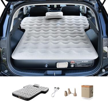 Автоматичний надувний матрац для заднього сидіння авто Coverado - з вбудованим насосом та подушками. Універсальний, підходить для більшості авто та SUV.