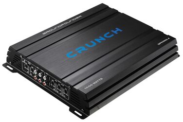 Crunch GPX-1000.4 4-канальний автомобільний підсилювач класу A/B, 4x125 Вт RMS на 2 Ом, 2x250 Вт мостом на 4 Ом, Bass Boost, фільтри HPF/LPF, RCA, 12V, Car HiFi