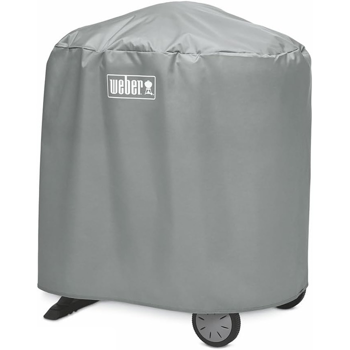Чохол для гриля Weber Q1000/Q2000 з підставкою, дихаючий, водо- та UV-стійкий, захист від вітру та дощу, з фіксацією на липучці, сірий