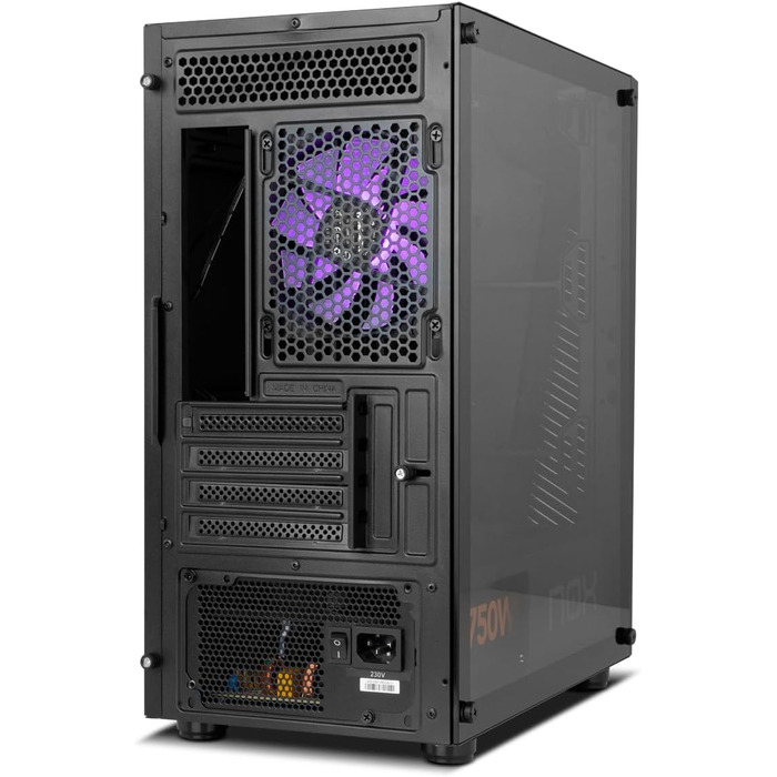 Комп'ютерний корпус INFINITITY ZETA NOX COOLBAY RX - NXCBAYRX, ATX/Micro ATX, USB 3.0, металева сітка, підтримка 3 вентиляторів, 4 HDD, відеокарта до 370 мм, чорний