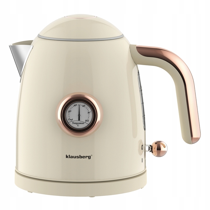 Електричний чайник Klausberg KB-9018 Retro, 1.0 л, з термометром, бездротовий