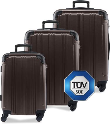 Набір валіз FERGÉ 3 шт. з твердим корпусом QUÉBEC - валіза-тележка (ручна поклажа, L, XL) з ABS пластику