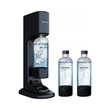 Сифонізатор для води Spinel Soda BubbleON, чорний + 2 пляшки