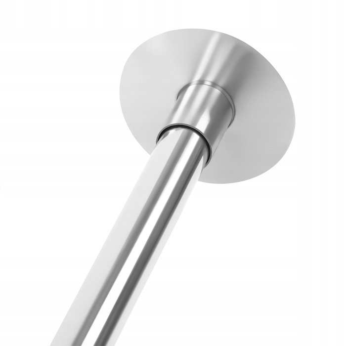 Кутовий карниз для шторки у ванну 70-150 см, сріблястий, міцний