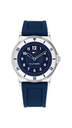 Кварцовий годинник Tommy Hilfiger для молоді з силіконовим ремінцем, синій