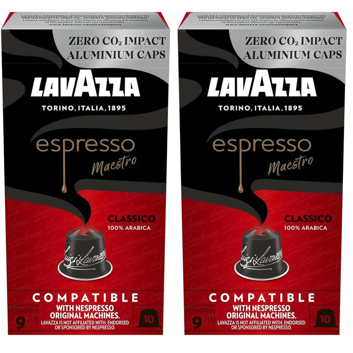 Кава Lavazza Espresso Maestro у капсулах для Nespresso Original, 100 шт, з нотками какао та карамелі, інтенсивність 8/13, темне обсмаження