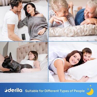 Подушка для шиї та голови Derila з Memory Foam Original. Ергономічна подушка для сну на боці, спині та животі (Queen, 1 шт.)