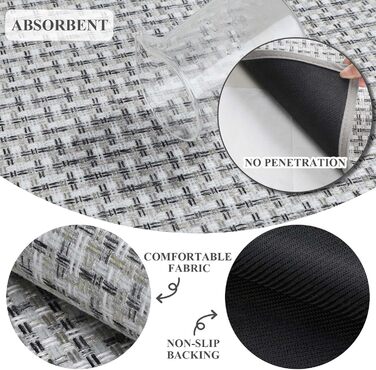 Килимок для дому, антиковзаюча підлога, килимок для вхідних дверей, 41x61 см, сірий