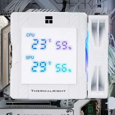 Кулер для процесора Thermalright Peerless Assassin 120 Digital Black, з цифровим дисплеєм, 6 тепловими трубками, ARGB, для AM4/AM5, Intel LGA1700/1851/1200/115x, чорний