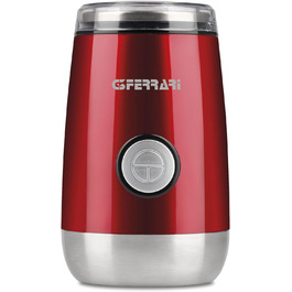 Кавомолка Ferrari G20076 CafExpress: потужність 150 Вт, подрібнювач спецій та кави, функція Pulse, нержавіюча сталь, червона
