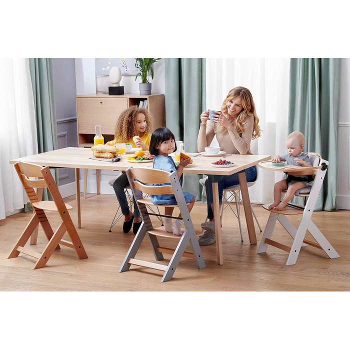 Дитяча подушка Kinderkraft ENOCK для стільчика, м'яка, з ременями, легко чиститься, чорна, комплект 2 шт.