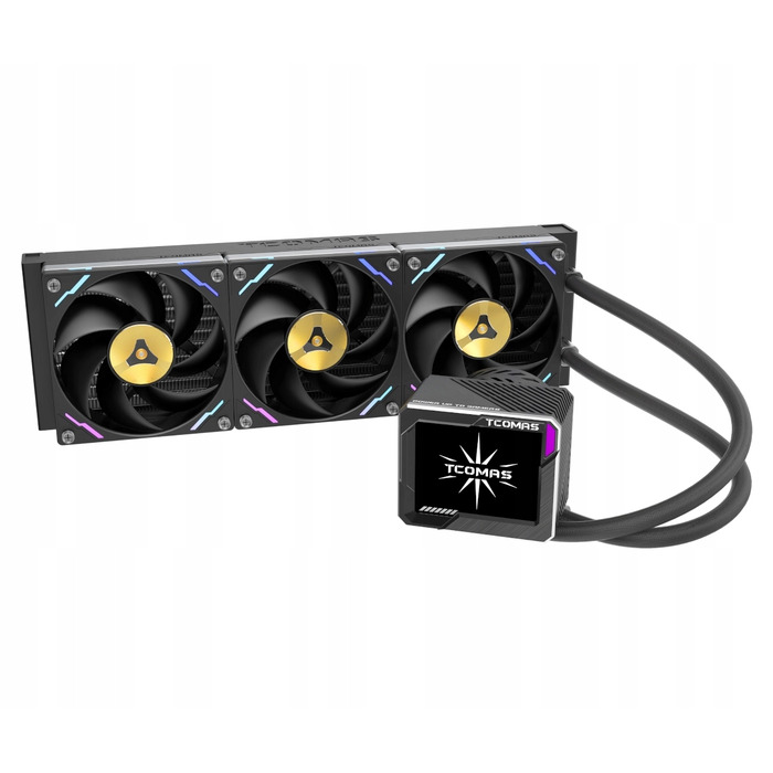 Система рідкого охолодження AIO TCOMAS LG700 PRO 360, 3200RPM, 3x120мм, Intel/AMD, Чорна